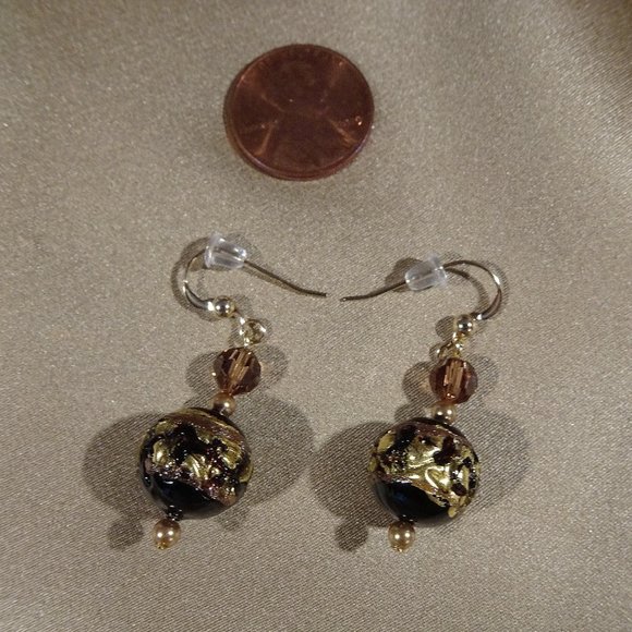 Handcrafted Murano earrings in drop style & 5 color options - Picture 4 of 15